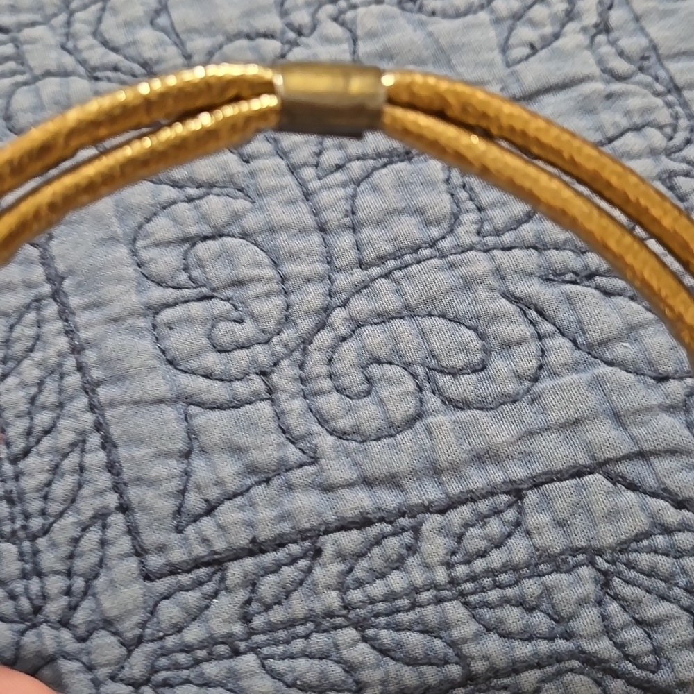 Vintage Gold Lame Women's Handbag 7x 7 Inches - Picture 4 of 5